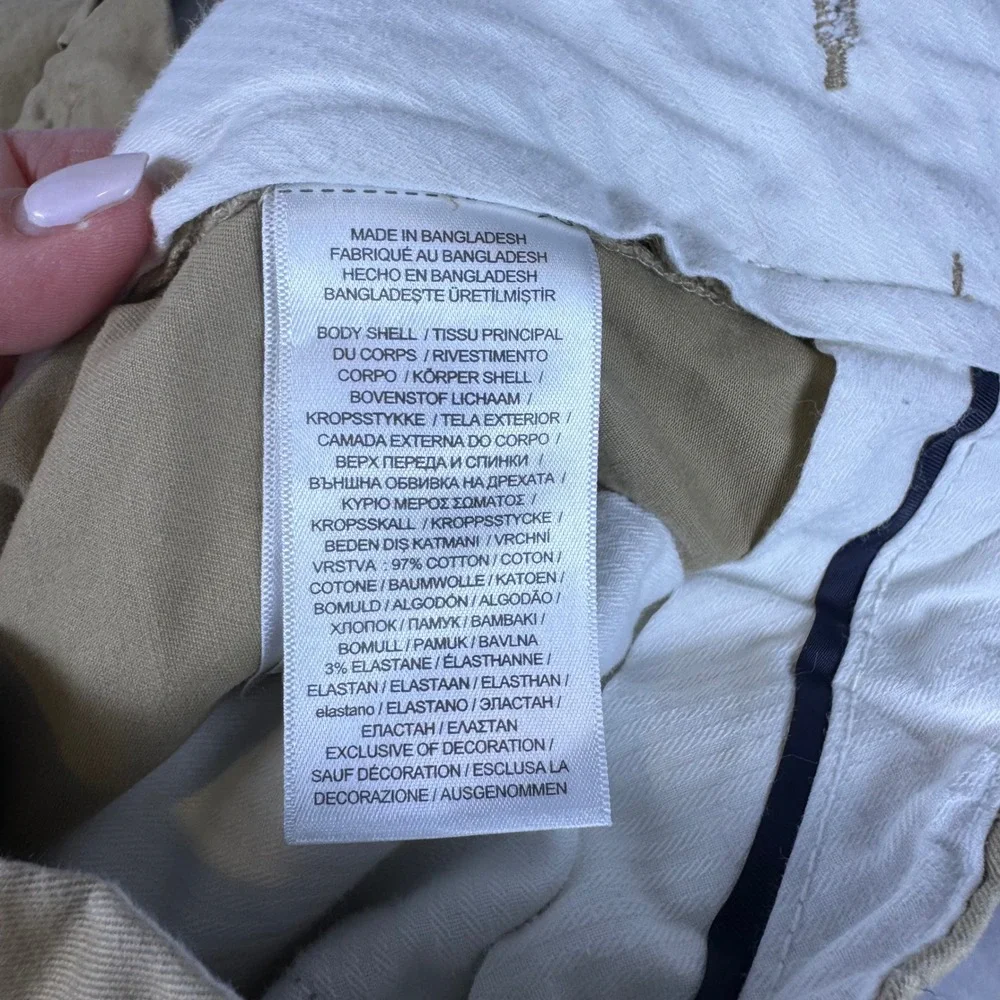 Polo Ralph Lauren Mens Khaki Chino Pants Stretch Straight‎ Fit Tan 32